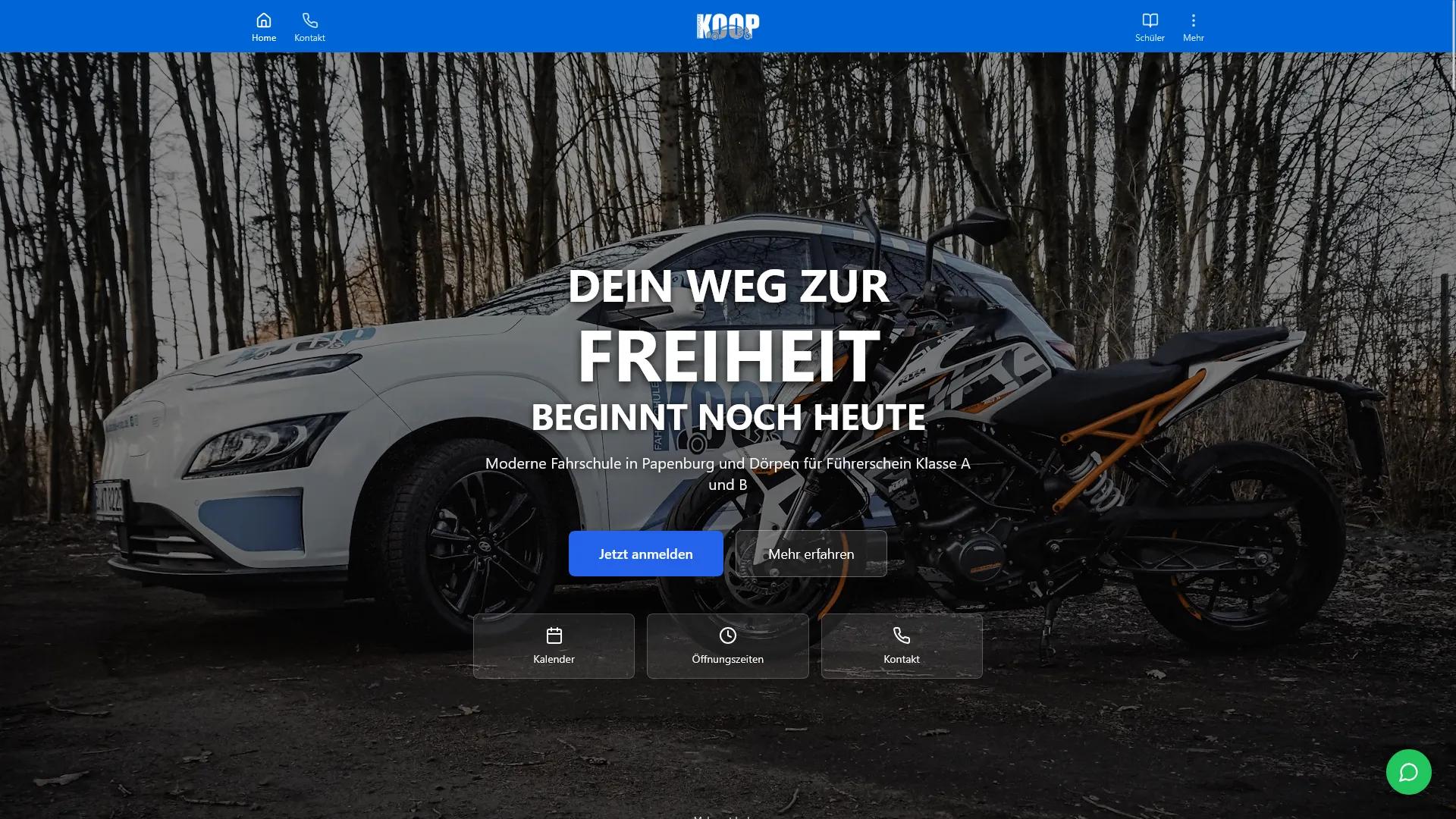 Fahrschule Koop Website