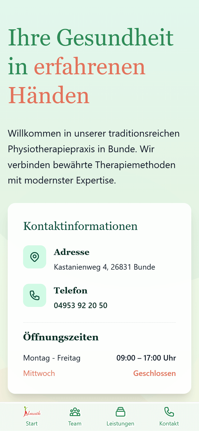 Physiotherapie Almuth Mobile Version